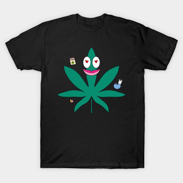 Weed Babe T-Shirt by AlienClownThings